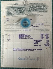 Rara Fattura Fabbrica Confetti Cioccolato S.VENCHI & C.-Torino 1918