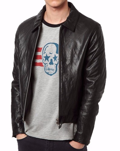 Giacca pelle uomo motociclista - pelle,