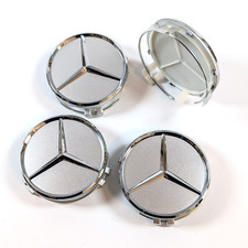 4x 75mm Mercedes-Benz coprimozzo copricerchio emblema logo nuovo