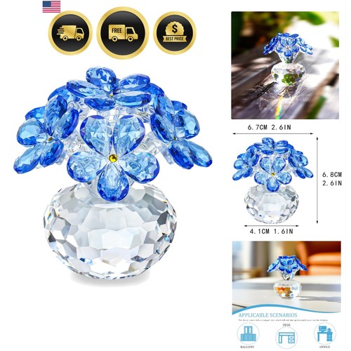 Statuina fiore cristallo blu - statuina,