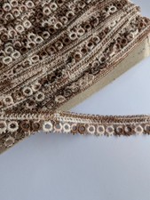 CARTOLINA COMPLETA 47 metri di Guipure/macramè vintage 25mm bordo pizzo cotone