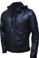 Giacca moto uomo vera pelle di
