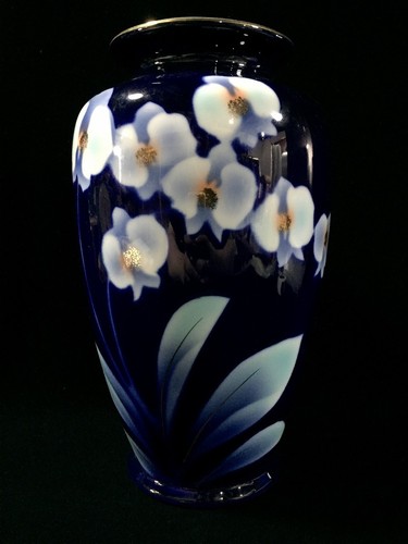 Q0063 vaso porcellana blu - vaso,