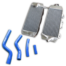 Aluminum Radiator & Blue Hose