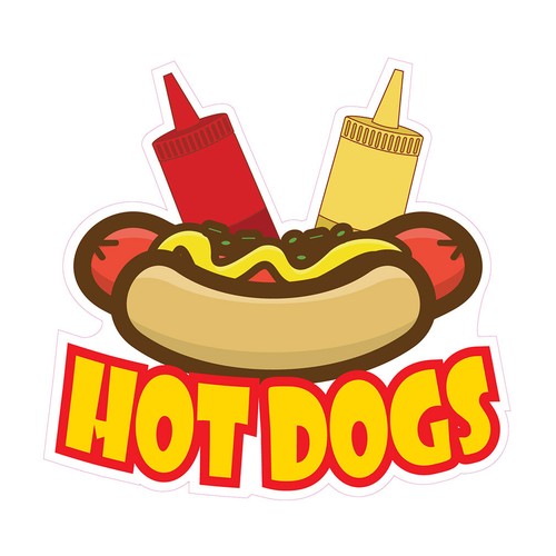 Food truck decalcomanie - food, hot