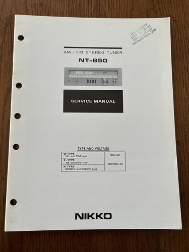 Nikko 850 sintonizzatore - nt-850,