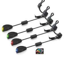 4 Carp Swingers, Colore Luce LED Cambiabile, Custodia, Grosso, Carp Fishing