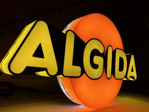 Insegna targa luminosa algida