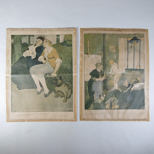 R522 coppia antiche vignette - r522,