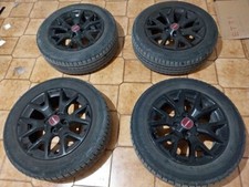 4CERCHI IN LEGA TN BLACK PER FIAT PANDA 6X15 4X98 BLACK PBN ET30 ORIGINALI FIAT