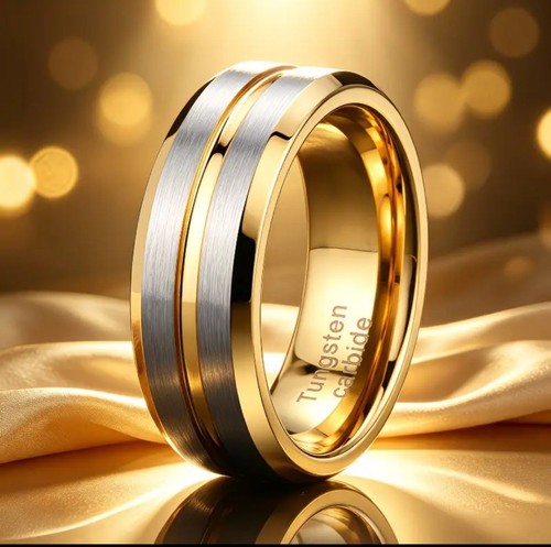 Anello oro tungsteno grigio