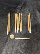 Lotto penne/matite vintage croce riempite in oro 10k, 12k, 14k