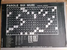 Parole sui muri,manifesto a cura di Giuliano della casa Claudio Parmiggiani e Ad
