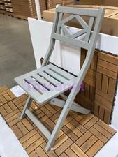 IKEA BONDHOLMEN Sedia Pieghevole, Grigio/Esterno Legno Durevole 004.735.27, NUOVO in Scatola