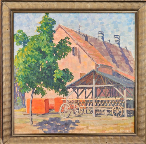 Dipinto olio tela ettore - su,