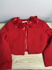 Set blazer e pantaloncini Miss Blumarine bambina in lana rossa, 6 anni