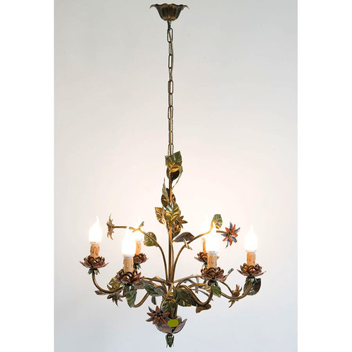 Lampadario con fiori foglie - fiori,
