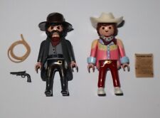 Playmobil Lot 2 Personnage Retour Vers le Futur Marty Mcfly Biff Tannen Far West