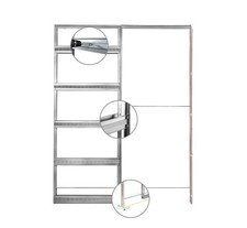 CONTROTELAIO ECLISSE CARTONGESSO PORTE SCORREVOLI - 60/70/80/90X210 CM