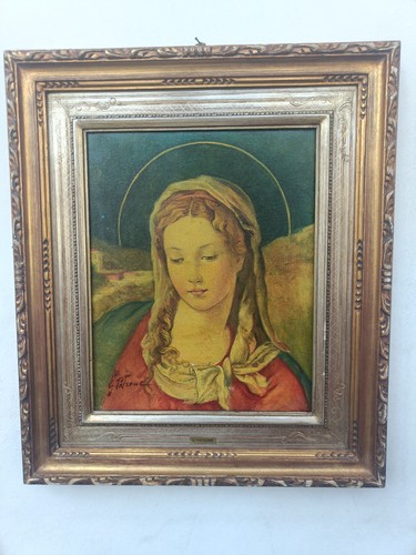 Quadro madonna olio tela - su,