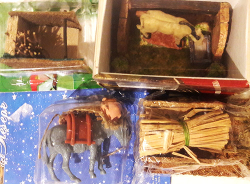 Natale cavallo stalla - , asino
