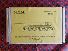 M.G.M. 80/80 - 24 cm Kanone M 16 Rohrwagen  -  resin kit  1:72