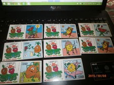 LOTTO 8 FIGURINE ADESIVI GLI ALLEGRI PUPAZZI DERBY DA COLLEZIONE