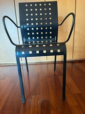 Set 4 sedie nere Mirandolina, Pietro Arosio per Zanotta, anni 90  