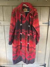 Giacca lana vintage Woolrich donna XL rossa coperta cappuccio cappotto