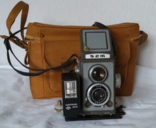 APPAREIL PHOTO ARGENTIQUE VINTAGE SEMFLEX OREC 1975 AVEC FLASH AGFA ET SACOCHE