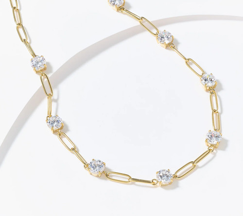 Collana steel diamonique - by,