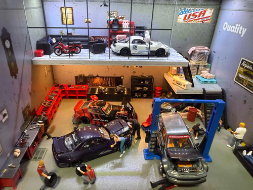 Diorama modello garage - de,