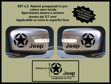 adesivo jeep renegade specchietto logo rubicon stella kit coppia 4x4 fuoristrada
