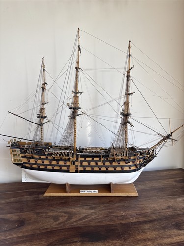 Hms victory wooden model ship - hms,