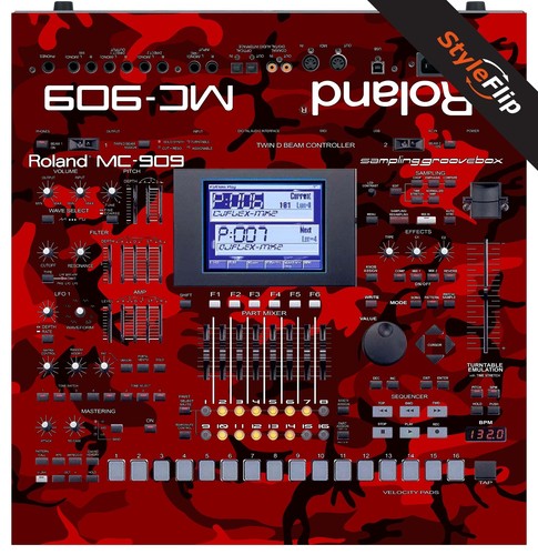Roland 909 skin rosso - roland, |