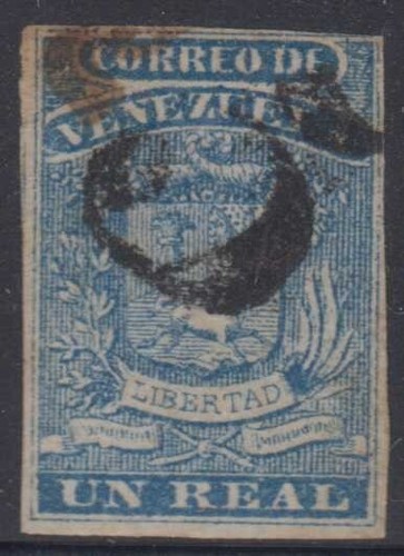 Venezuela 1859 blanco 2d - venezuela,