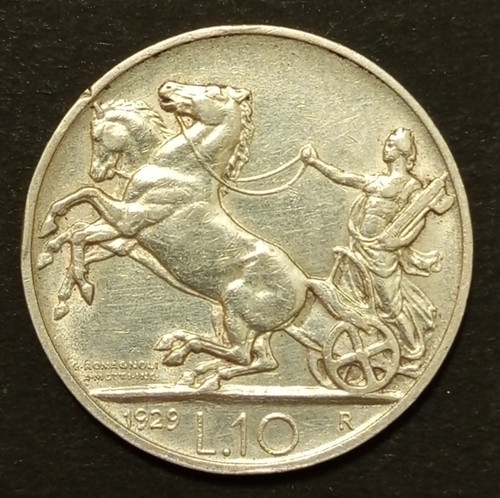 Lire biga 1929 due - 10,