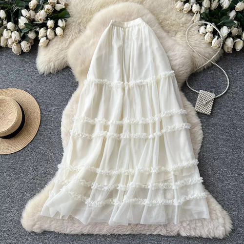 Gonna lunga bianca tulle a - lunga,