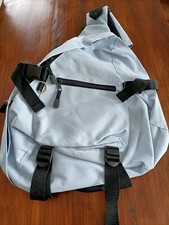 Zaino a tracolla da uomo donna borsa unisex azzurro turchese con porta cellulare