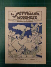 LA SETTIMANA MODENESE 20 MAGGIO 1933 MARIO MOLINARI LA FESTA DEL LIBRO 
