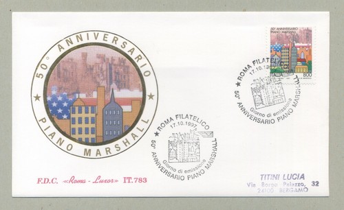 Piano marshall fdc - fdc, "roma