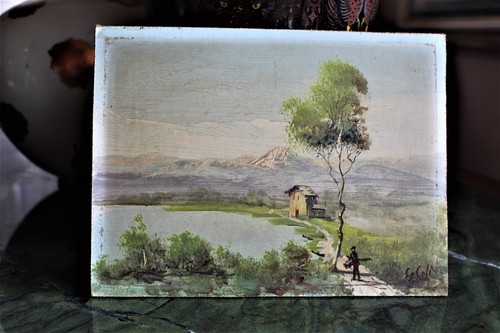 Quadretto dipinto masonite - su,