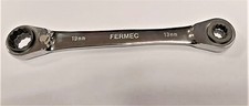Chiave Combinata Fermec BGS DPW1019 a Doppio Cricchetto con 2 Misure per Lato