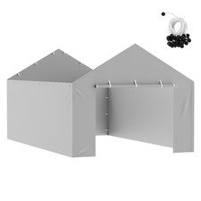 Tenda da garage Carport capanno da giardino tenda a parete laterale 606x365 cm senza telaio