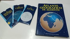 Atlante Geografico De Agostini 1992 (?) + 3 Carte Astronomiche,,,come nuovo.