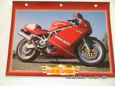 CARTE FICHE MOTO 1992 DUCATI