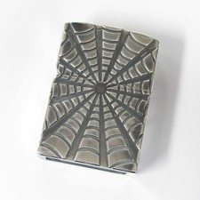 Zippo Gothic Spider Web Giacca Metallo Completo Placcatura Argento Ossidato Giappone 2006