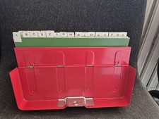 SCHEDARIO IN METALLO - MARCA RESISTO - ANNI 1970/1980 - PER UFFICIO