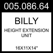 IKEA BILLY Prolunga Altezza Effetto Noce Marrone 16x11x14" 005.086.64