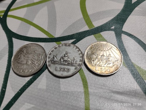 Monete 500 lire argento 33 - monete,